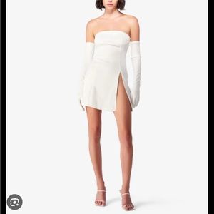 Miscreants white dress with gloves